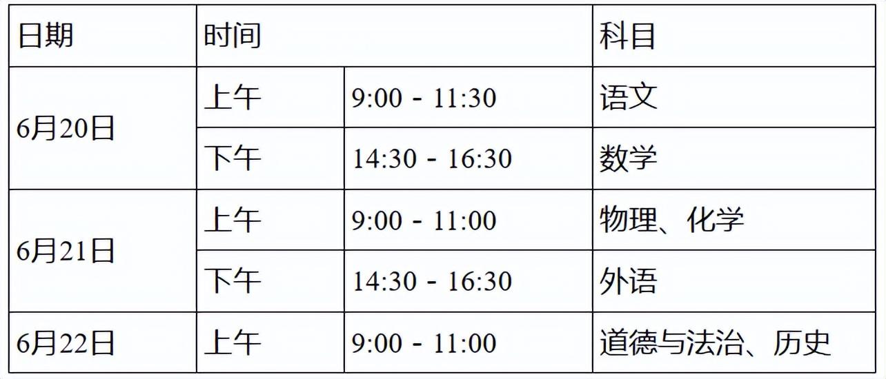 最新中考时间及其对考生的影响