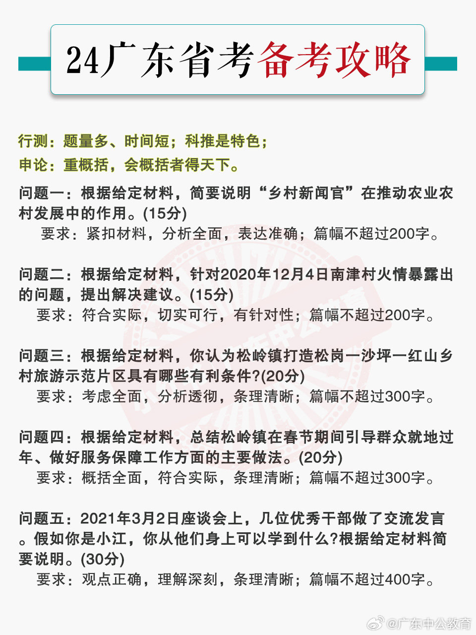 广东省考备考策略与体验分享，两科备考攻略及科目间备考策略探讨